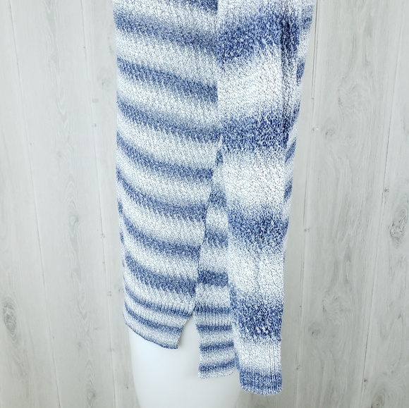 Lou & Grey Striped Sweater Size L Open Knit - Picture 4 of 8